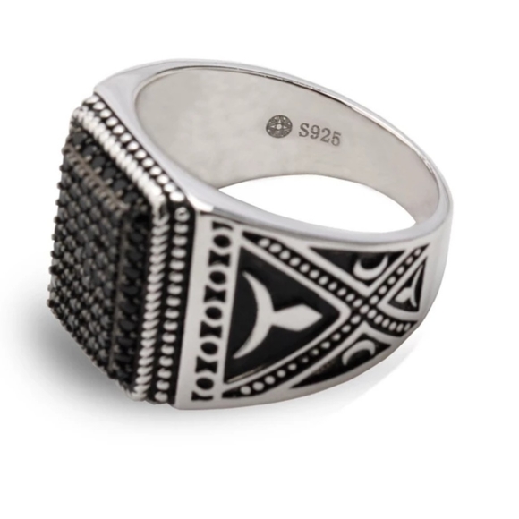 925 Sterling Silver Ring Men's - Picture 2 of 4